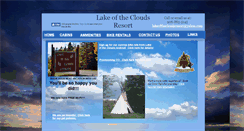 Desktop Screenshot of lakeofthecloudsresort.com